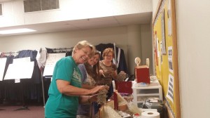 Thelma, Gennie, and Janet working the glue guns! 08/27/2014